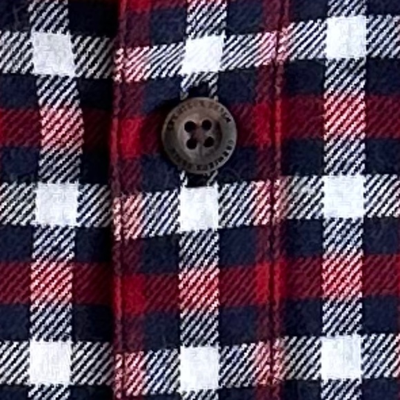 Cremieux Men's Premium Denim Long Sleeve Flannel Shirt Rythmic Red Size … - Picture 5 of 15